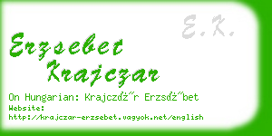 erzsebet krajczar business card